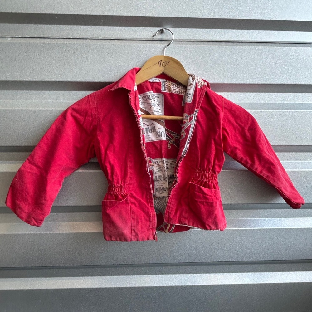 Vintage 1960's Toddler Sun Valley Ski Jacket Red Danny Dare Kids Jacket VTG